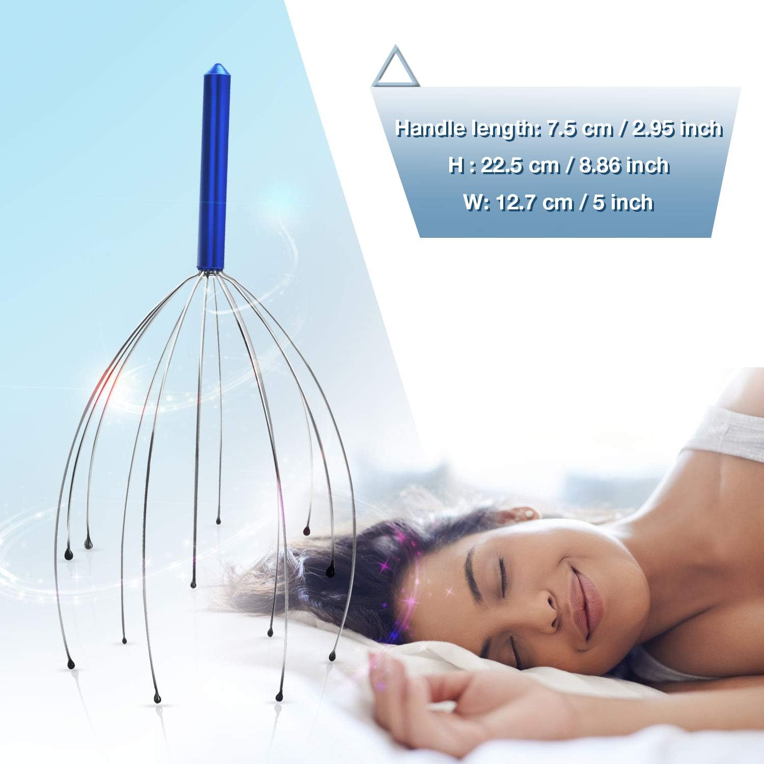 Scalp Massagers, Handheld Head Massage Tingler, Scratcher for Deep Relaxation, Hair Stimulation and Stress Relief (2 Pack, Random Colors): Health & Personal Care