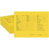 suituts 100 Pack Vehicle Deal Jackets for Dealerships, 9X12 Inch Printed Vehicle Deal Envelopes, Car Sales Deal Folders, Dealer Record Envelopes (Yellow)