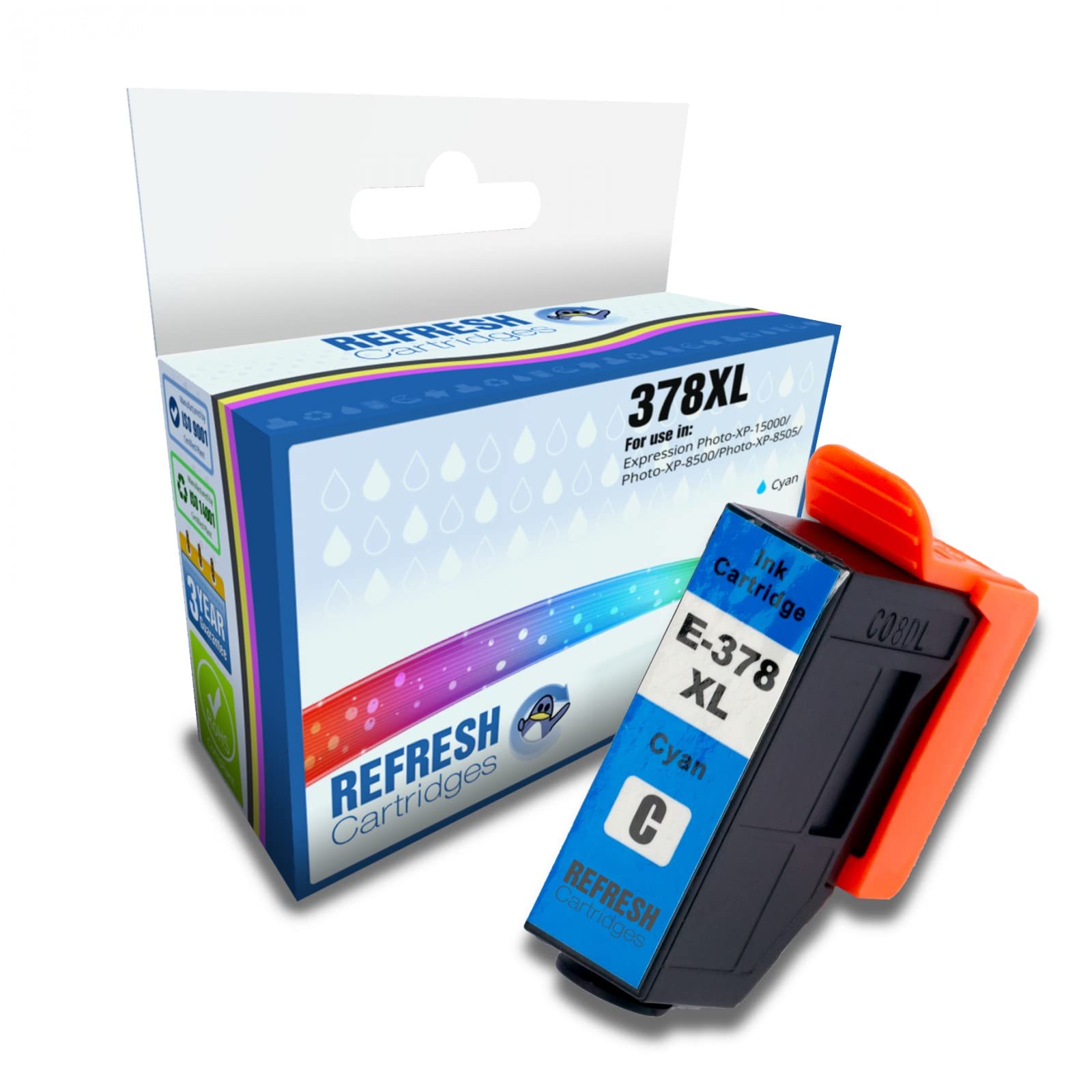 Refresh Cartridges Remanufactured Ink Cartridge Replacement for Epson 378XL (Cyan)