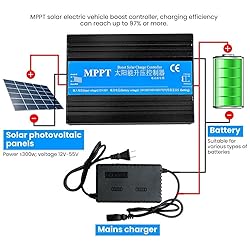 YoTmake 4 LEDs MPPT Boost Solar Charge Controller