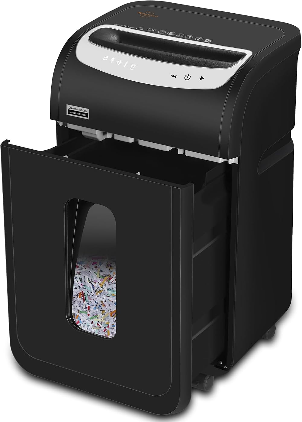 VidaTeco Paper Shredder for Office Matte Black Cross Cut 25 Sheets