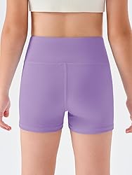 Haloumoning Girls Athletic Shorts Kids High Waisted