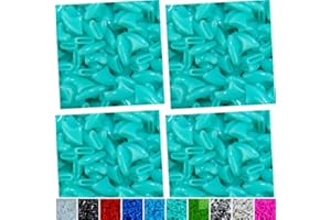 zetpo 80 pcs Cat Nail Caps | Cat Claw Covers | with Adhesives and Applicators (Turquoise, Medium)