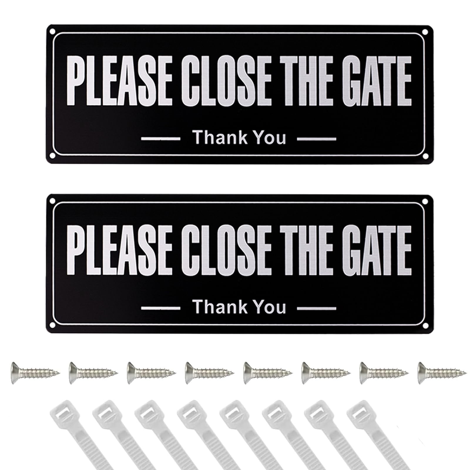 2 PCS Please Close the Gate Sign, Personalised Signs and Plaques, Please Shut the Gate Signs, House Shed Door Garden Yard Sign Home Gate Plaque, Personalised Indoor Outdoor Use