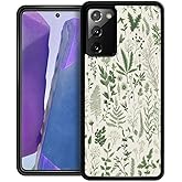 kiritfox Case Compatible with Samsung Galaxy Note 20 Ultra,Dustproof Full-Body for Girl Women,Vintage Sage Green Floral Pattern