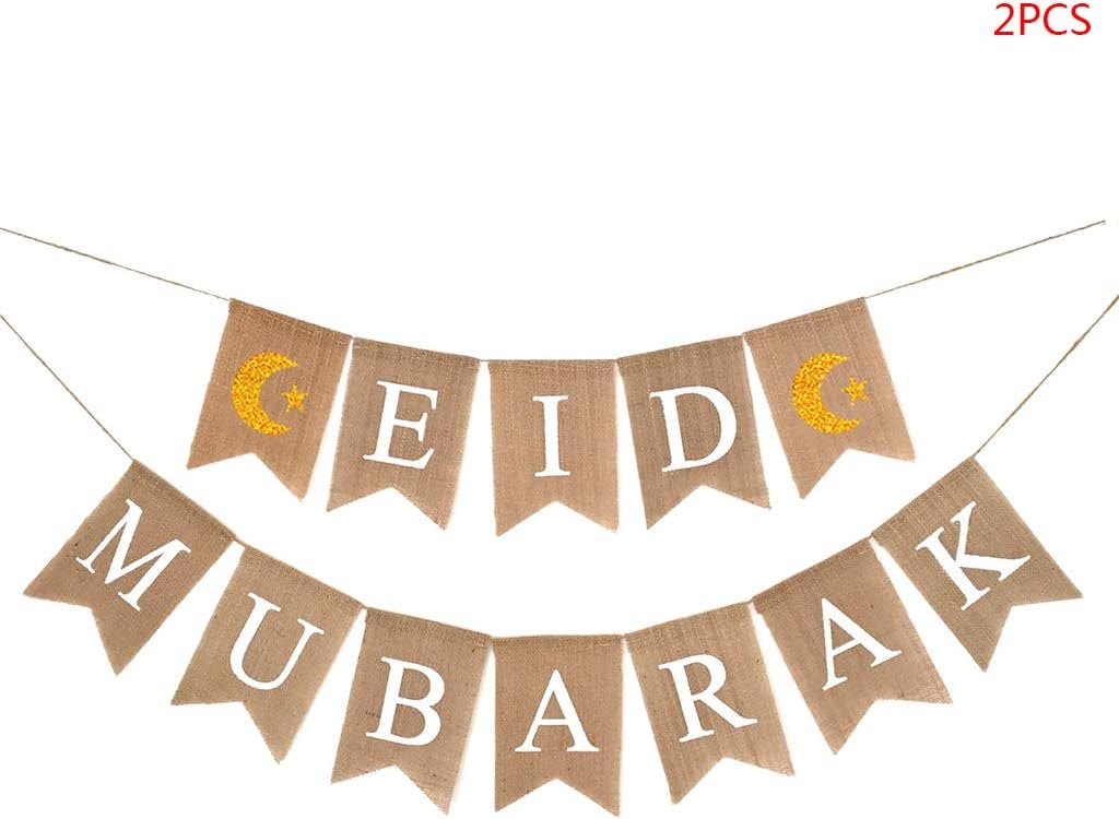 (1 Set) Eid Mubarak Eid Mubarak Banner