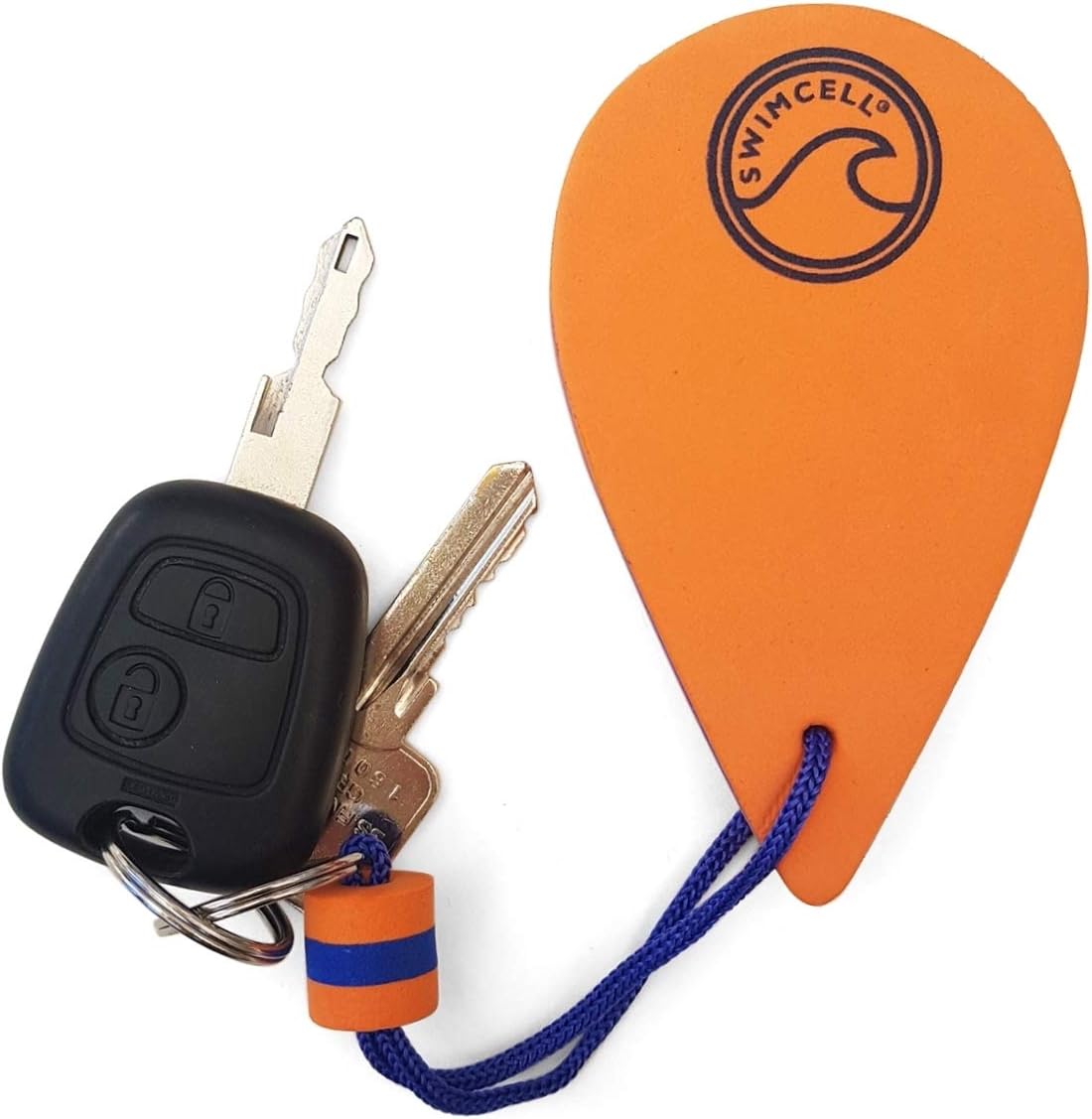 SwimCell Key Float Floating Keyring for Boat Keys. Floats 60gm - 3 X More Than A Marine Cork buoy! Nautical Keychain Sailing Gift
