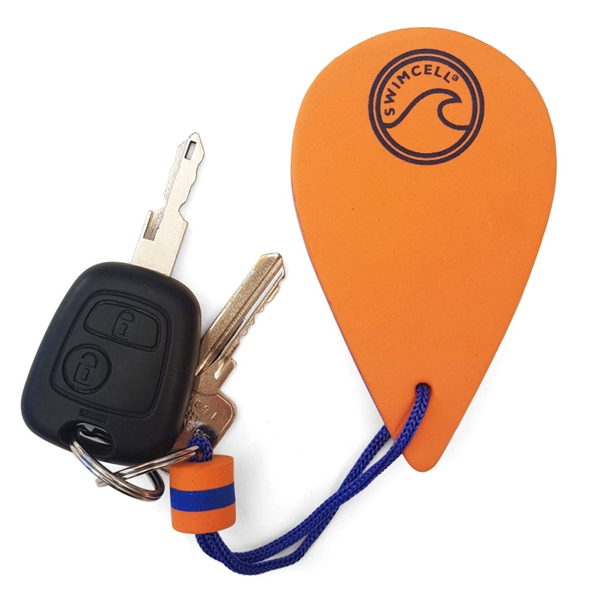 SwimCell Key Float Floating Keyring for Boat Keys. Floats 60gm - 3 X More Than A Marine Cork buoy! Nautical Keychain Sailing Gift.