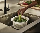 Joseph Joseph Spindola In-Sink Salad Spinning Colander White Green view 2