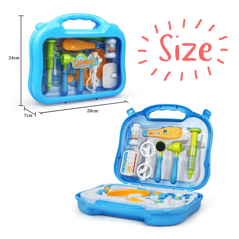 Medical Doctor Set Doctor Kit Medical Case Role Play Sets with 10 PCS Accessaries Boys Doctor Set for 3 4 5 Years