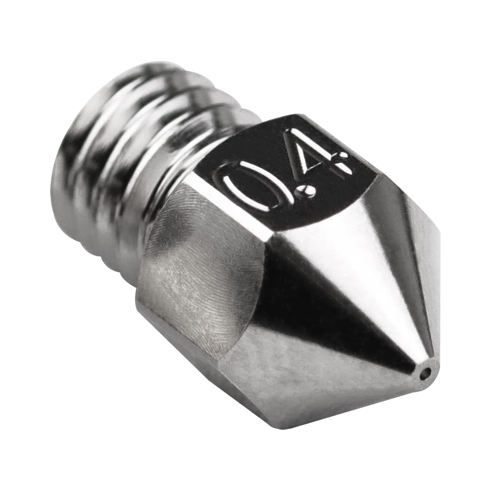 POLISI3D High Temperature 500℃ Non-Stick Sharp MK8 Plated Copper Nozzle 0.4mm Durable Compatible with Ender 3 V2 Pro / 5 Pro CR10 S4 S5 Anet A8 ET4 Voxelab Aquila 3D Printer (0.4mm)