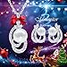 Morenitor Jewelry Set Gold Plated Faux Pearl Pendant Necklace Dangle Earring Stud Set Valentine's Day Jewelry Gifts for Women