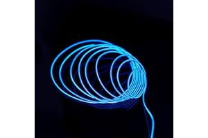 TiTiToo Blue 5m El Wire, Portable Neon Wire Cuttable Glowing Neon Lights for DIY Decoration