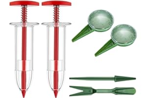 Usoway Mini Seed Spreader,Mini Sowing Seed Dispenser, Small Seed Planter Tool, Manual Seedlings Dibber and Widger Set, Seed Sower Spreader Handheld for Tiny Seeds (BZ-2PCS)