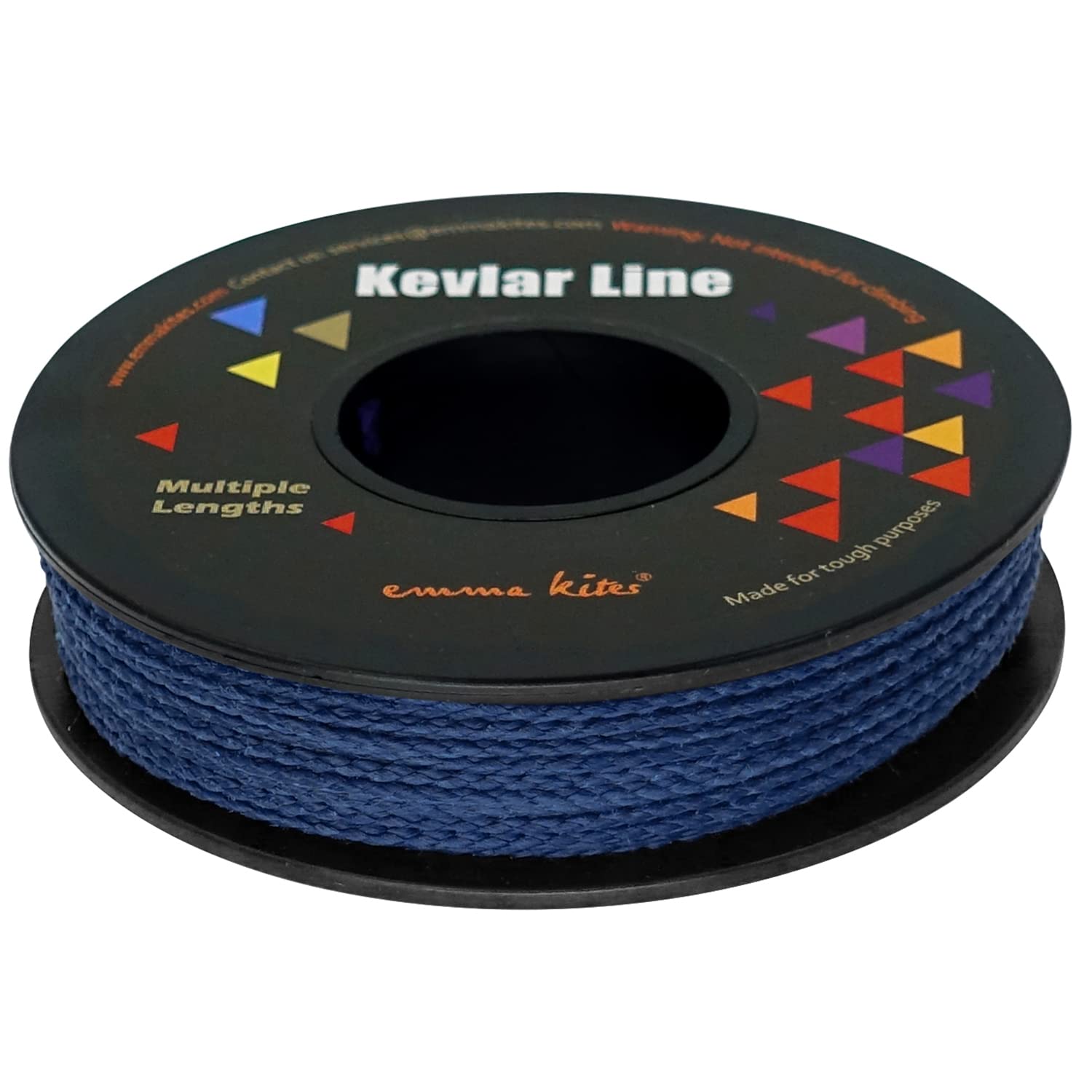 emma kites 100% Kevlar Braided Cord Blue 200Lb 30Ft Low Stretch for Fishing Tactical Survival Camping Backpacking Outdoor Utility Cord