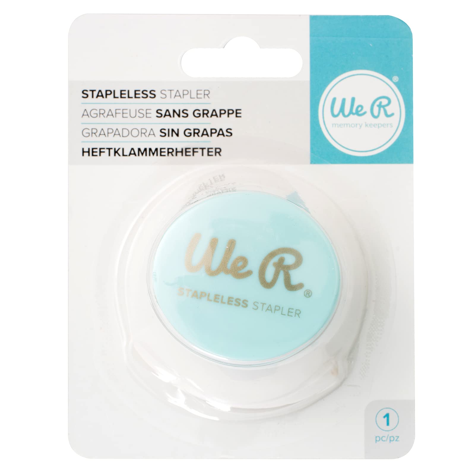 We R Memory Keepers Stapleless Stapler Tool, Synthetic Material, Multi-Colour, 12.1 x 9.4 x 4.9 cm