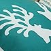 CaliTime Pack of 2 Soft Canvas Throw Pillow Covers Cases for Couch Sofa Home Decoration Christmas Holiday Reindeer with Stars Print 18 X 18 Inches Teal