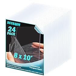 Plexiglass Sheet/Panel Acrylic 8 x 10-24 Pack PET