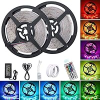 LED Light Strip, XINYI Waterproof Led Strip Light 32.8 Ft SMD 3528 600Leds RGB Color Changing Lights Rope Kits with 44 Key Ir Controller Power Supply for Christmas Home Kitchen Indoor Decoration