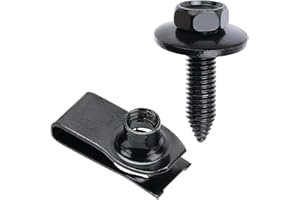 OAUTOO 20Sets M8-1.25 Bolts & U-Nuts Assortment
