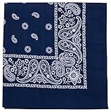 Elephant Brand Bandanas 100% cotton since 1898 - 12 Pack (Navy)