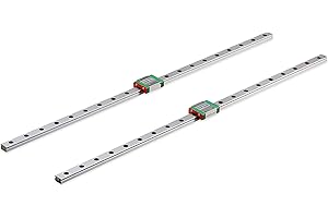 TEN-HIGH MGN7 100mm Linear Guide Rail Linear Motion Slide Rails Linear Motion Products, for 3D Printer and CNC Machine, 2pcs Rails + 2pcs MGN7C Block Bearings