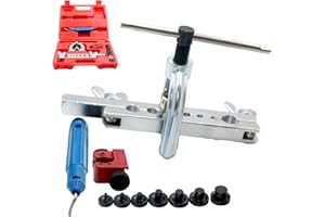 BANCHEE Auto Repair Double Flaring Tool,Single and Double Tool kit for Copper Pipe HVAC Card Sleeve Expansion, with Additional Scraper Tool, 45 Degrees（BC-2033B）