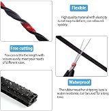 Zayejod 6M D-Shape Rubber Weather Stripping Door Seal Self-Adhesive Black view 3