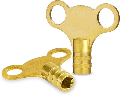 G4GADGET Radiator Bleed Key 2 Pack – Solid Brass Universal Valve Key