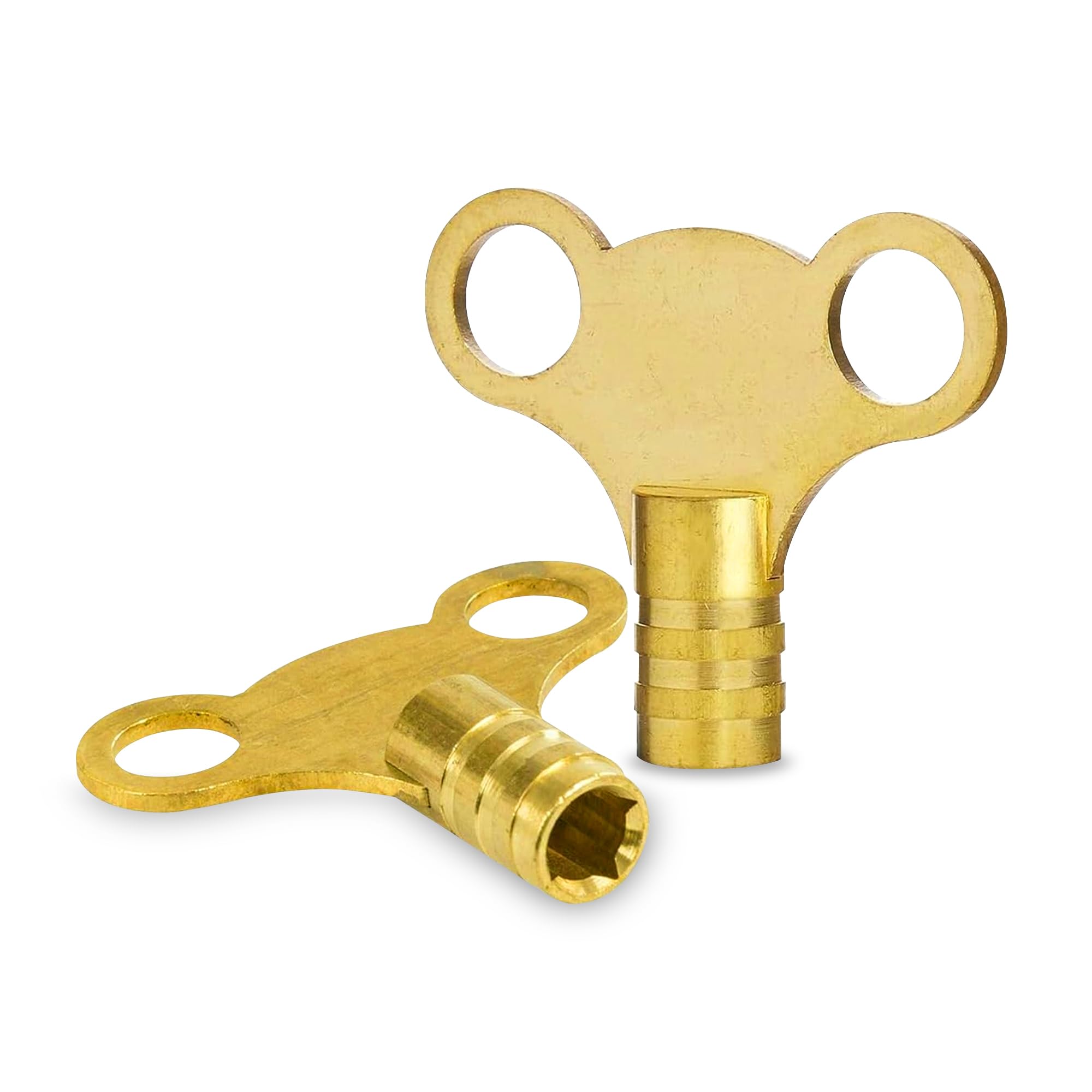 G4GADGET Radiator Bleed Key 2 Pack – Solid Brass Radiator Key for Bleeding & Venting – Universal Fit Valve Clock for Home Heating Systems