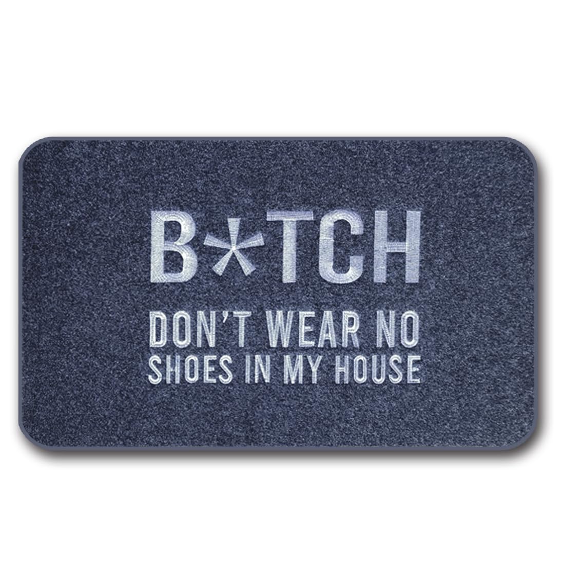 xinbai Doormat, No Shoes Entrance Non-Slip Indoor Rubber Door Mats 40x 60CM Embroidery fonts Welcome Mat for Door