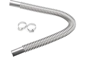 Gift2u Exhaust Pipe Parking Air Heater 1 Inch/25mm Inner Stainless Steel Vent Hose Length 24Inch/60CM