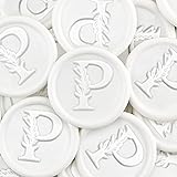 25Pcs White Wax Seal Stickers Handmade Vintage