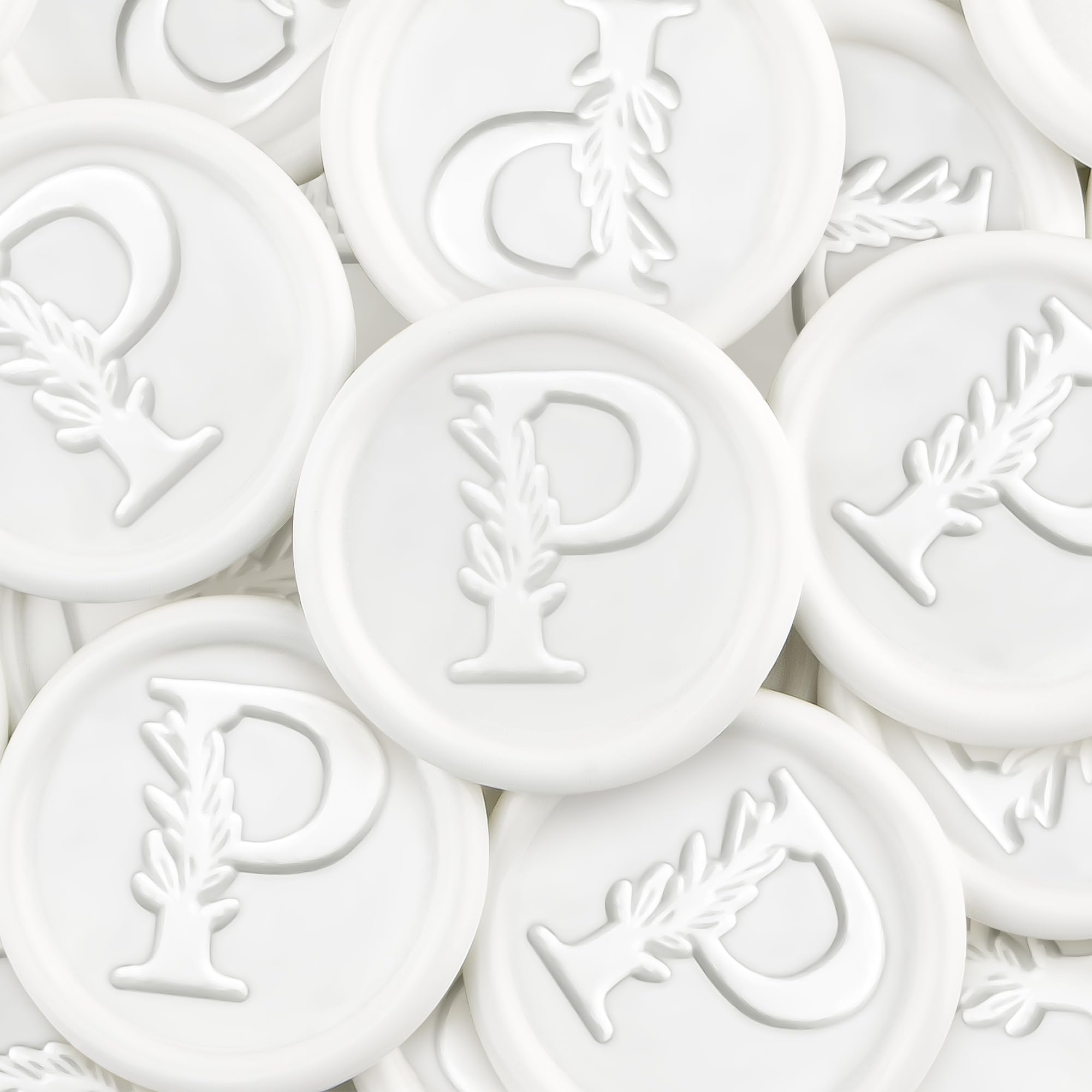 25Pcs White Wax Seal Stickers Handmade Vintage
