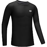 G Gradual Boys Youth Compression Shirt Long Sleeve Football Baseball Undershirt Quick Dry Sports Base Layer for Boy