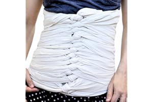 SageAbay Bengkung Belly Binding Wrap 17 yards Unbleached Muslin (UnbleachedMuslinSerged)