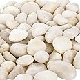 Nicunom 6lbs White River Rocks, 1-2 Inch Small White Pebbles for Plants, Polished Decorative Stones for Fish Tank Aquariums V