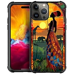 CARLOCA Compatible with iPhone 12 Case,African Lady
