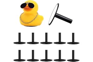 TKYPZY 10 Pcs Duck Plug Rubber Duck Mounts for Jeep Duck Holder Plug Holders for Rubber Duck Display Duck Mount for Jeep Dash Plastic Duck Dashboard Mount with Fixed Stickers Strip Jeep Car Lover Gift