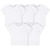 Gerber Unisex-Baby Toddler 5-Pack Solid Short Sleeve T-Shirts Jersey 160 GSM