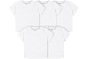 Gerber Unisex-Baby Toddler 5-Pack Solid Short Sleeve T-Shirts Jersey 160 GSM