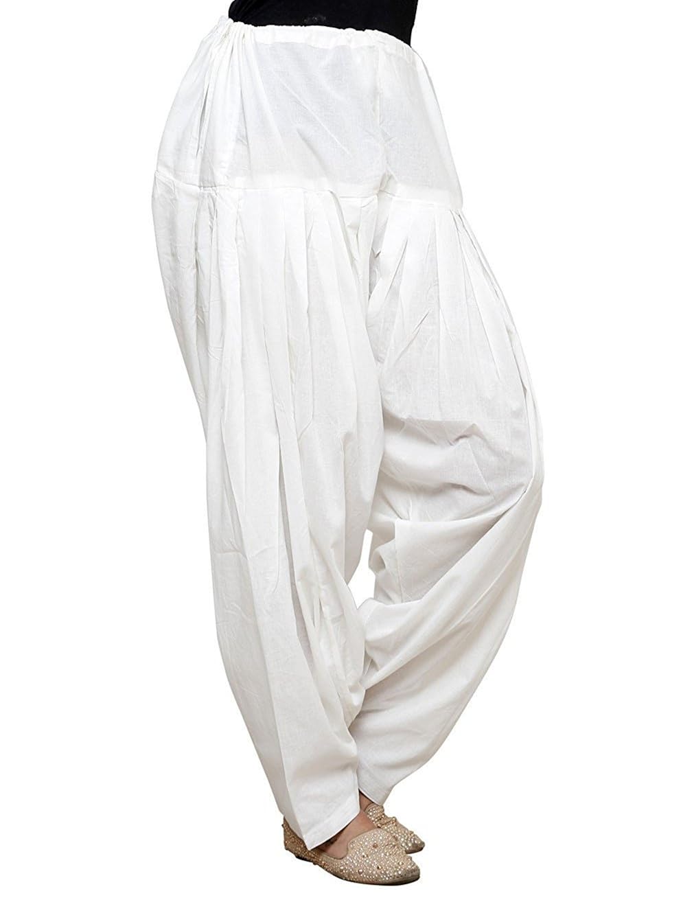 kalpit creations women's cotton semi-patiala (kalpit-salwar-white _white_ free size)