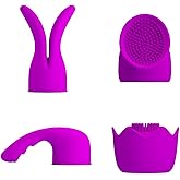 Ustbaly 4PCS Purple Fashionable and Trendy Magic Wand Attachment, Soft Silicone Head Cover, Increases Quality of Life,1.77-inch Inner Diameter, Fit for Hitachi,Such as Hitachi HV260270280, etc.
