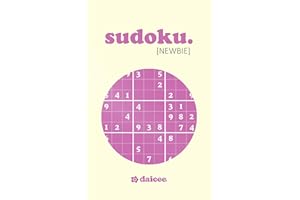 daicee Sudoku Newbie | Minimalist Pocket Sized Puzzle Book for Adults | Easy To Medium