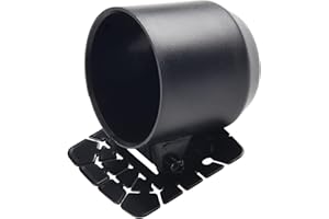 Vacumist Black 52mm Single Gauge Pod Holder with Sticker Dash Mount Bracket Adjustable for Car Truck Boost Meter Fit 1 Pack