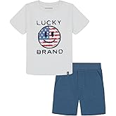 Lucky Brand boys 2pc Short Set