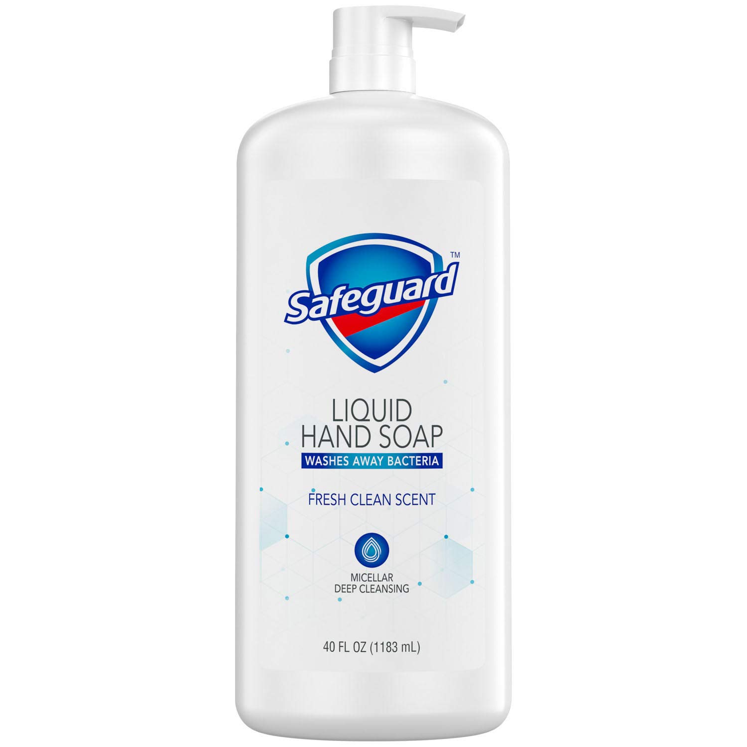 Safeguard Liquid Hand Soap, Micellar Deep Cleansing, Fresh Clean Scent (40 oz.)