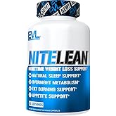 Evlution Nutrition Night Time Fat Burner Support - Overnight Sleep and Weight Loss Support Pills with Thermogenic Green Tea a