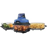 Ninja Crispi 5-in-1 Portable Glass Air Fryer Cooking System, 1500W, 6-Cup, 4-Quart &amp; 2.5-Quart TempWare Containers With Lids, Microwave, Freezer &amp; Dishwasher Safe, Blue, FN103CO (RENEWED)