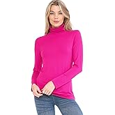 MINEFREE Women's Lightweight Long Sleeve Turtleneck Top Pullover Sweater (S-3XL)